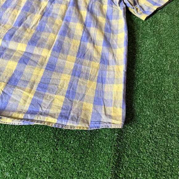 Columbia Shirt Size XL Blue Yellow Plaid Button Up Relaxed Fit Outdoor Hiking - Picture 13 of 16